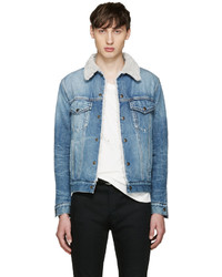 Мужская голубая джинсовая куртка от Saint Laurent