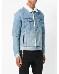 Мужская голубая джинсовая куртка от Balmain