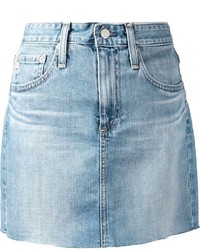 Голубая джинсовая мини-юбка от AG Jeans