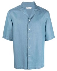 Мужская голубая джинсовая рубашка с коротким рукавом от Officine Generale