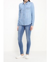 Женская голубая джинсовая рубашка от Alcott