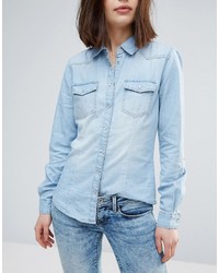 Женская голубая джинсовая рубашка от Only