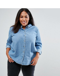 Женская голубая джинсовая рубашка от Asos Curve