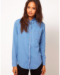 Женская голубая джинсовая рубашка от Asos