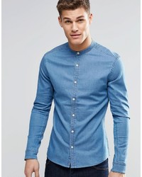 Мужская голубая джинсовая рубашка от Asos