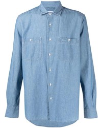 Мужская голубая джинсовая рубашка от Aspesi