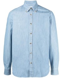 Мужская голубая джинсовая рубашка от Boglioli