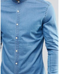 Мужская голубая джинсовая рубашка от Asos