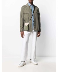 Мужская голубая джинсовая рубашка от Deperlu