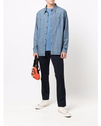 Мужская голубая джинсовая рубашка от Ralph Lauren RRL