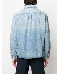 Мужская голубая джинсовая рубашка от Frame