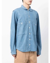 Мужская голубая джинсовая рубашка от YMC