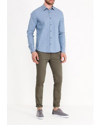 Мужская голубая джинсовая рубашка от Calvin Klein Jeans