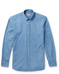 Мужская голубая джинсовая рубашка от Canali