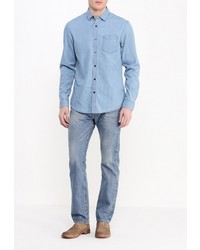 Мужская голубая джинсовая рубашка от Celio