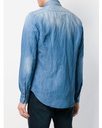 Мужская голубая джинсовая рубашка от Dell'oglio