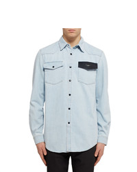 Мужская голубая джинсовая рубашка от Givenchy