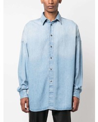 Мужская голубая джинсовая рубашка от Diesel