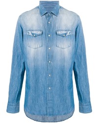 Мужская голубая джинсовая рубашка от Dell'oglio