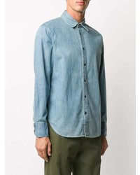 Мужская голубая джинсовая рубашка от rag & bone