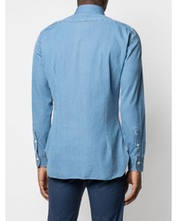 Мужская голубая джинсовая рубашка от Barba