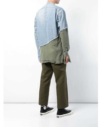 Мужская голубая джинсовая рубашка от Greg Lauren