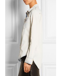 Женская голубая джинсовая рубашка от Balmain