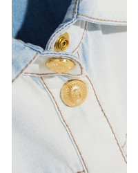 Женская голубая джинсовая рубашка от Balmain