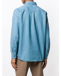 Мужская голубая джинсовая рубашка от A.P.C.