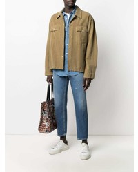 Мужская голубая джинсовая рубашка от Dondup