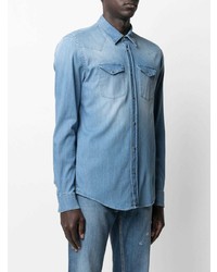 Мужская голубая джинсовая рубашка от Dondup