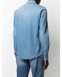 Мужская голубая джинсовая рубашка от Dondup