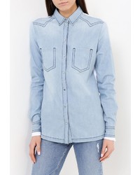 Женская голубая джинсовая рубашка от Diesel