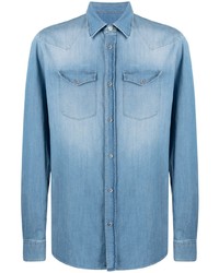 Мужская голубая джинсовая рубашка от Dondup