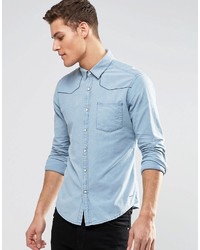 Мужская голубая джинсовая рубашка от Esprit
