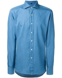 Мужская голубая джинсовая рубашка от Fay
