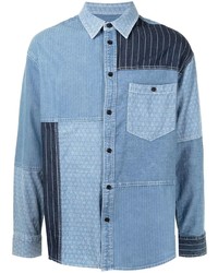 Мужская голубая джинсовая рубашка от FIVE CM