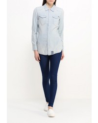 Женская голубая джинсовая рубашка от G Star