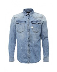 Мужская голубая джинсовая рубашка от G Star