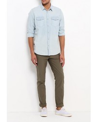 Мужская голубая джинсовая рубашка от Gap