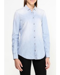 Женская голубая джинсовая рубашка от Gas