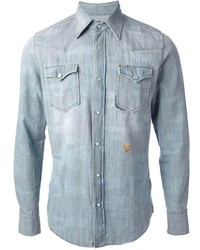 Мужская голубая джинсовая рубашка от Hydrogen