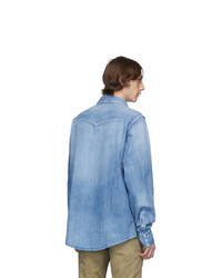 Мужская голубая джинсовая рубашка от VISVIM