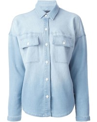 Женская голубая джинсовая рубашка от Koral