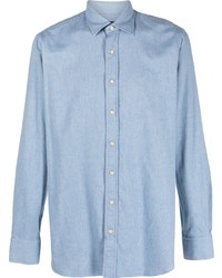 Мужская голубая джинсовая рубашка от Lardini