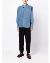 Мужская голубая джинсовая рубашка от Wooyoungmi