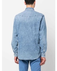 Мужская голубая джинсовая рубашка от Dondup
