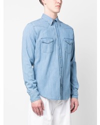 Мужская голубая джинсовая рубашка от Drumohr