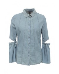 Женская голубая джинсовая рубашка от LOST INK