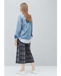 Женская голубая джинсовая рубашка от Mango